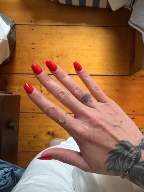 Jennifer Meyer 18k initial “c” ring diamonds